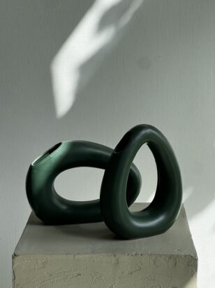 ваза "керамика" зеленая — изображение 2