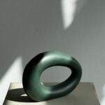 ваза "керамика" зеленая