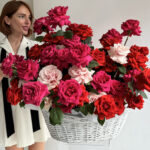 Корзина из французской розы