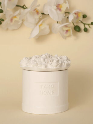 Свеча Букет цветов "Гранатовый просекко"