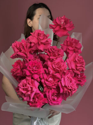 Букет из французских роз "Пинк Флойд" — изображение 3