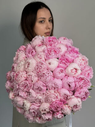 Моно букет из пионов "Сара Бернар" — изображение 5