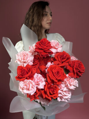 Букет из французских роз "Би Свит" и "Нина" — изображение 3