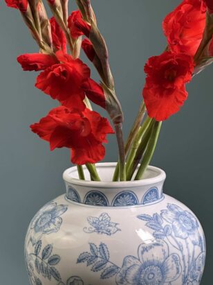 Ваза Шинуазри голубая — изображение 2