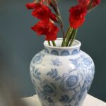 Ваза Шинуазри голубая