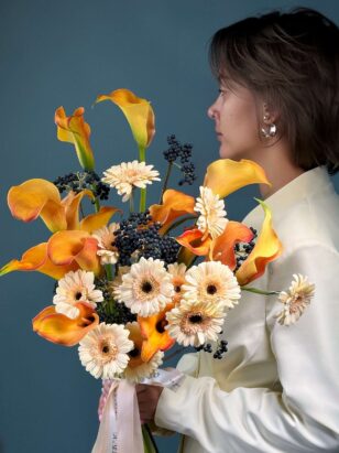 Дуо калла и гербера — изображение 2