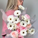 Дуо пионовидная роза и гермини