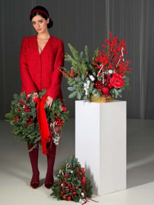 Венок "Рождественский рубин" — изображение 3