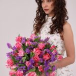 Дуо пионовидные тюльпаны и статица